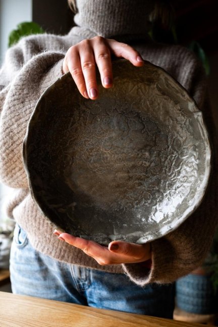 Keramický kurz - Keramická mísa s obtisky bylinek