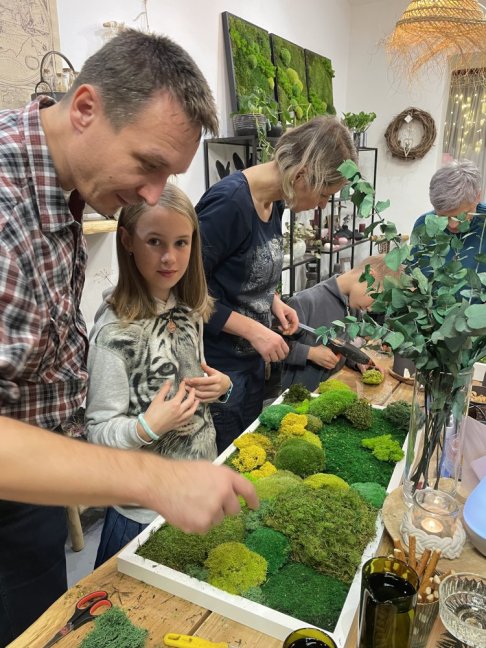 "Mechujeme spolu"...Rodinné/párové tvoření mechových obrazů