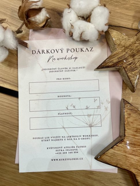 Dárkový poukaz - Hodnota poukazu: 3.500,-