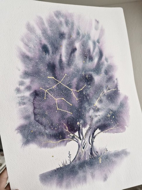 Akvarelový kurz - "V korunách stromů" - Termíny kurzu: 19.2. 2026 od 16.30