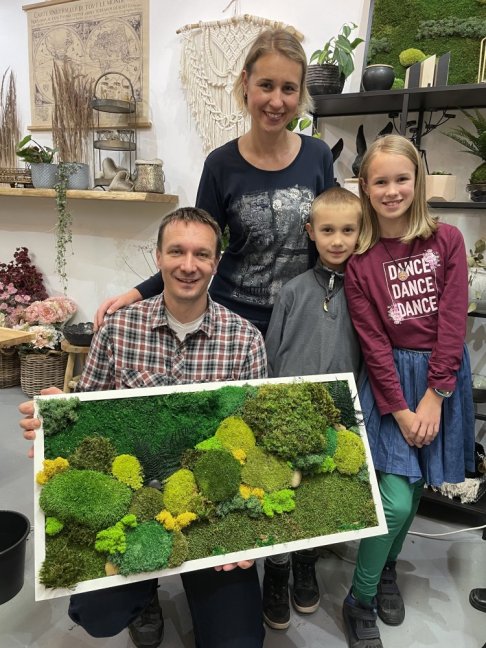 "Mechujeme spolu"...Rodinné/párové tvoření mechových obrazů